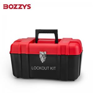 China Double Layer PVC Personal Lockout Toolbox With Removable Organizer Tray on sale