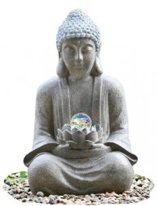 China Outdoor Buddha Water Fountain For Garden , Customize Voltage Granite Color on sale