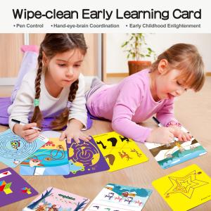 China ABC Learning Cards,Preschool Educational Toys for Toddler Writing Reading Preschool Wipe-Clean Flash Cards on sale