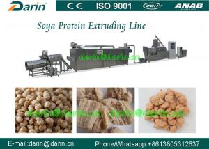 Energy Saving Soya Extruder Machine , Soya Nuggets Food Processing Equipment