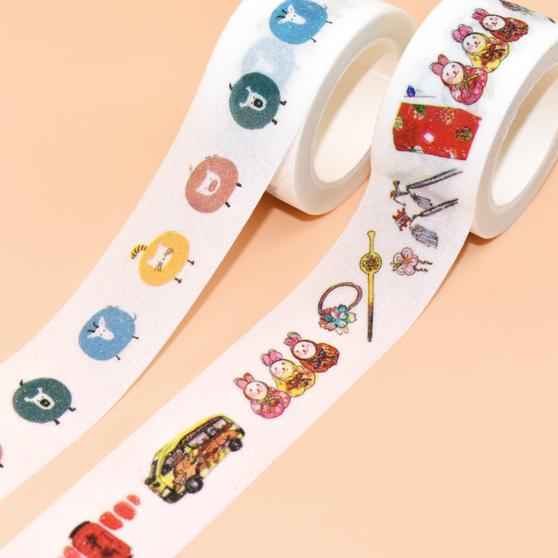 Custom Print Glitter Christmas Decorative Washi Tape