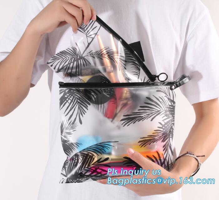 durable clear PVC Slider zipper stand up bag, 100% oxo boidegradable clear pvc slider zip bags, Frosted plastic bag with