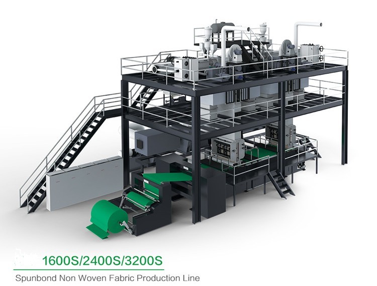 China CE Approved Non Woven Fabric Manufacturing Machine With PP Chips Raw Material  on sale