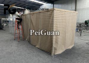China Sand Filled Gabion Hesco Blast Wall Barrier For Military Defense / Flood Control on sale