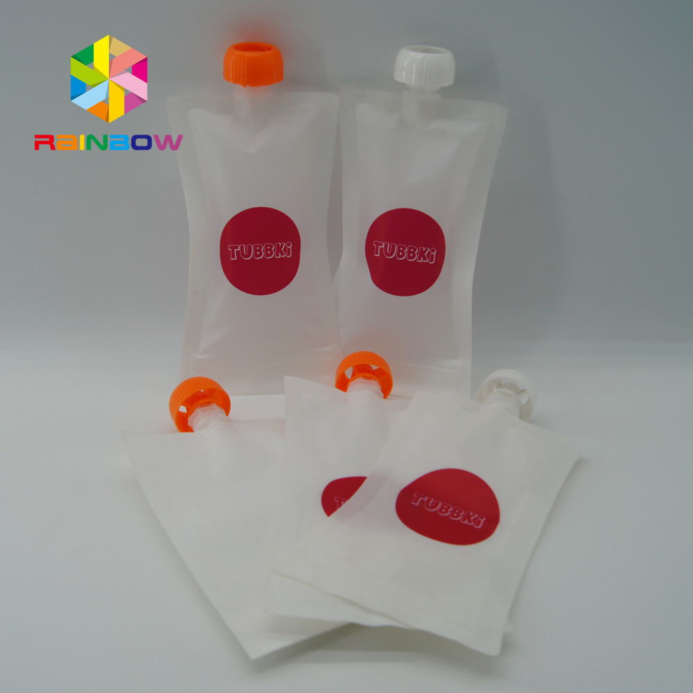 China Squeeze Refillable Plastic Packaging Baby Food Pouch /Reusable Spout Pouch Food Bag for Baby on sale