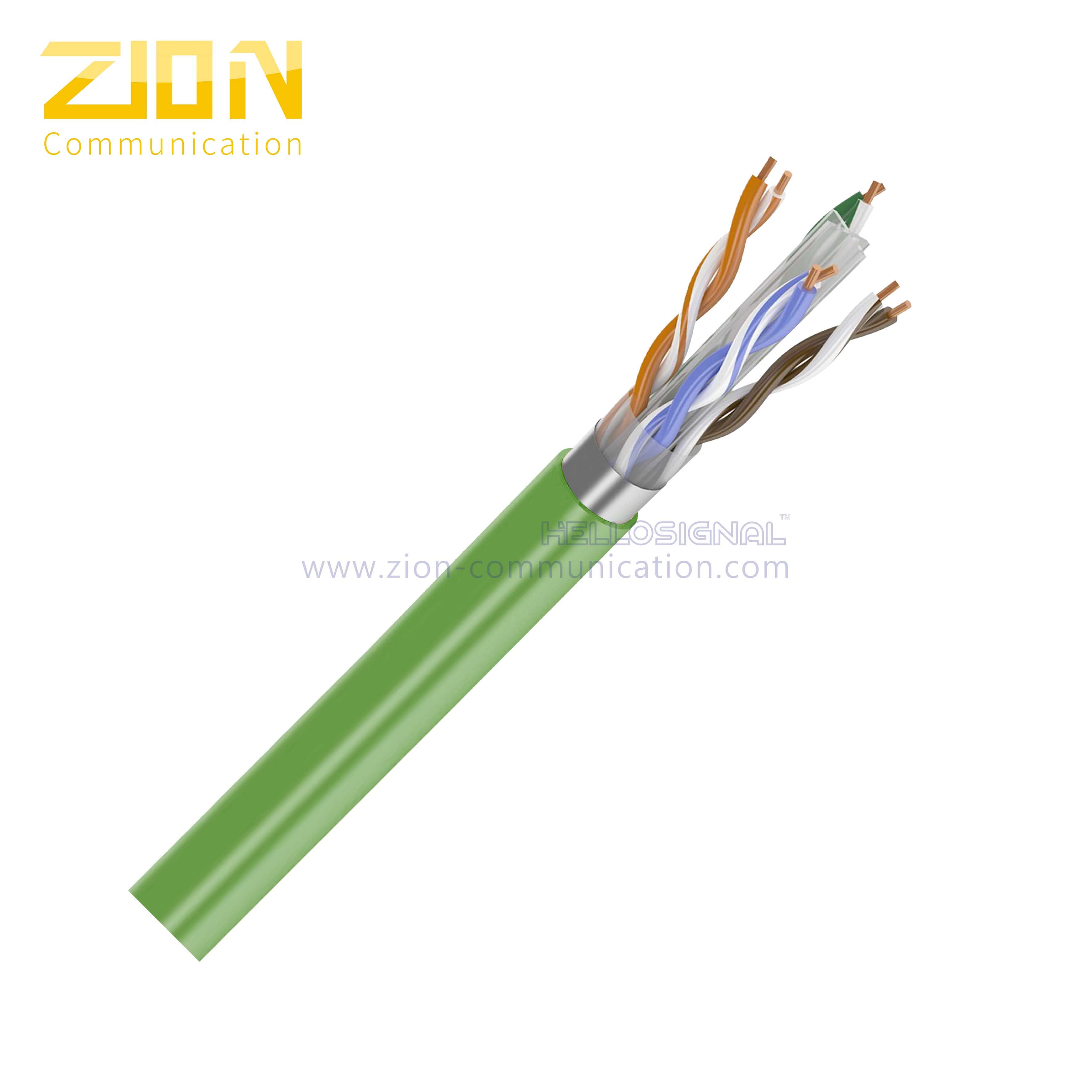 FTP CAT6 Shielded Cable / 4 Pairs Category 6 Ethernet Cable With Soild Copper Conductor
