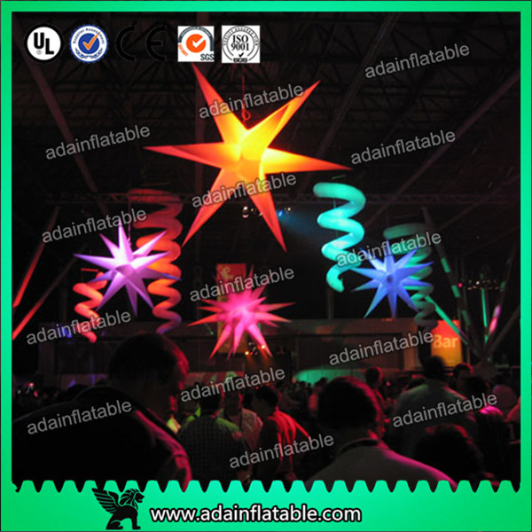 Best Event Ceiling Inflatable Stage Decoration LED Star Light With 210T Polyester Cloth wholesale