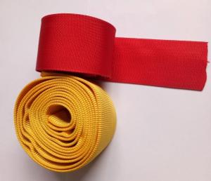 Best Polyester Nylon Webbing , Red Yellow Woven Webbing For Protective Rubber Hose wholesale