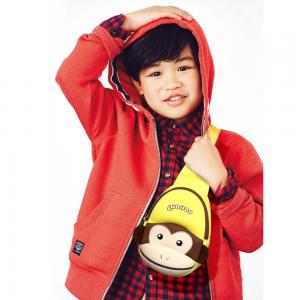 China Neoprene Lightweight Kids Sling Bag Monkey Style Messenger Bags For Boys on sale