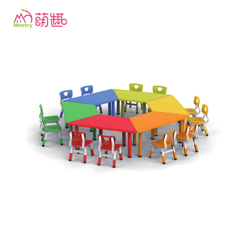 China Kindergarten Kid Plastic Combination Table Chair Childcare Furniture school classroom furniture on sale