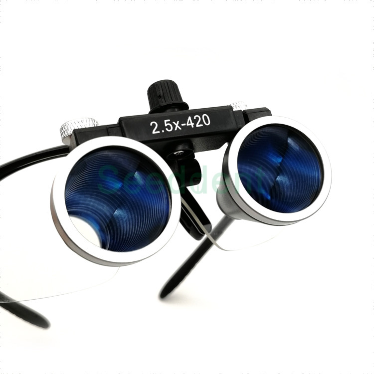 Best 2.5X/3.5X Magnifying Glass Surgical Dental Loupes with rechargeable LED head light/Colorful Binocular Medical Loupe wholesale