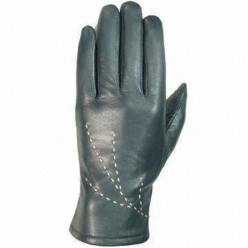 Fashionable Dress Gloves, Made of Lamb Goat Leather, Comes in Black
