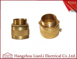 Best 20mm 25mm Brass Flexible Conduit Adaptor With Screw Nickle Plated , ISO9001 listed wholesale