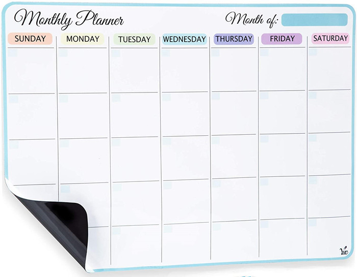 Best Dry Erase Calendar 12 X 16 Inch Magnetic Monthly Planner wholesale