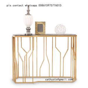 China Customized Hairline Gold stainless steel table chair for restaurant metal furniture on sale