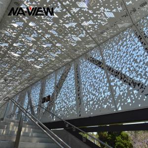 China 0.3mm Aluminum Perforated Metal Fabric Wall Cladding on sale