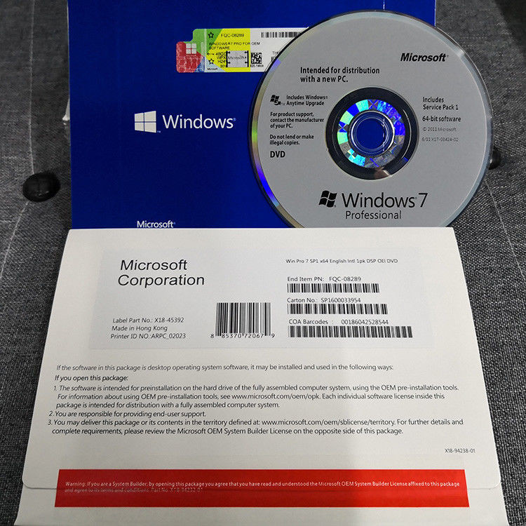 Multi Language Microsoft Windows 7 Professional Package Full Version