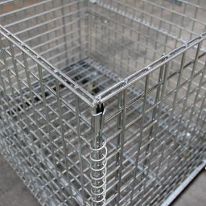 Best Stacking Wire Mesh Basket , Wire Mesh Pallet Cages Folding Stainless Steel wholesale