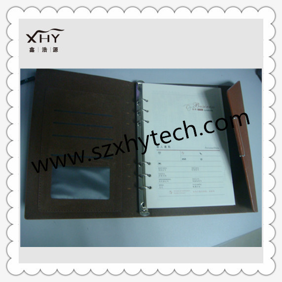 Zip A5 pu leather notebook with 6 ring binder