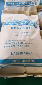 China Food Grade Citric Acid Potassium Citrate Powder FCC Certification on sale