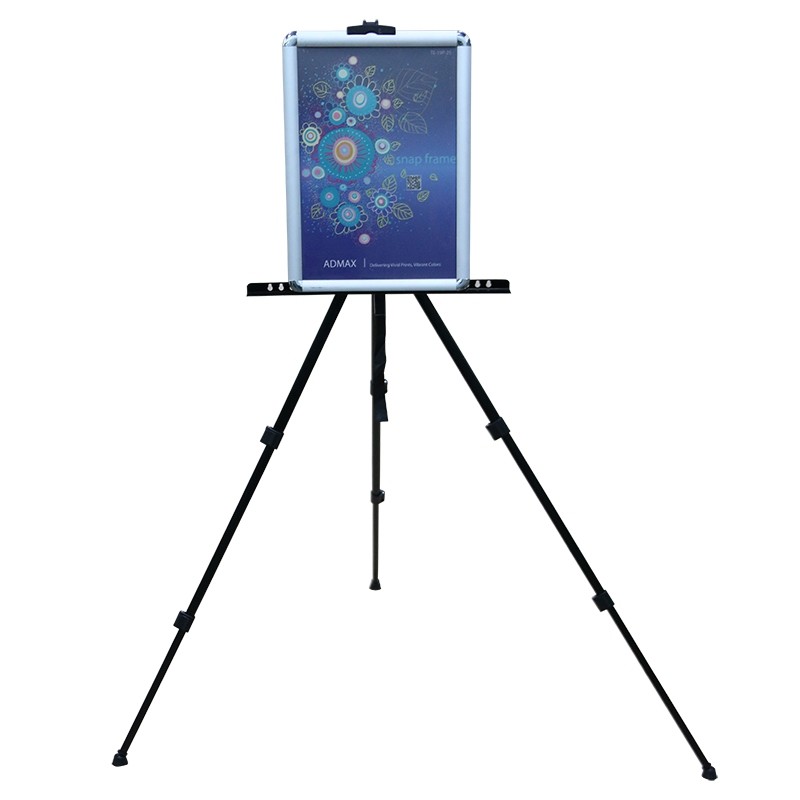 China Light Weight Tripod Graphic Banner Stand Aluminum Poster Easel Art Easel on sale