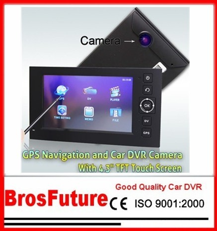 Best HD 720P Portable Car DVR Car Camera 4.3Inch TFT Display with Memo / GPS Function wholesale