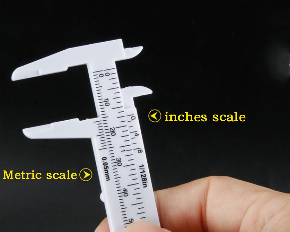 0-80mm Plastic Vernier Caliper Eyebrow Measuring Tool Slide Scale Eyebrow Shape Ruler For Permanent Makeup