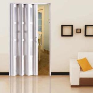 China Narrow Frame Aluminum Folding Doors , Single Tempered Glass Wardrobe Bifold Doors on sale