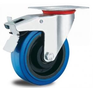 China 8 Inch Locking Castor Wheels Double Locking Casters Swivel Caster With Brake 200mm on sale