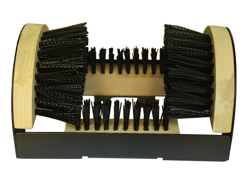 China 2.0mm Steel Black Coating Shoe Polishing Machine With PP Bristle on sale