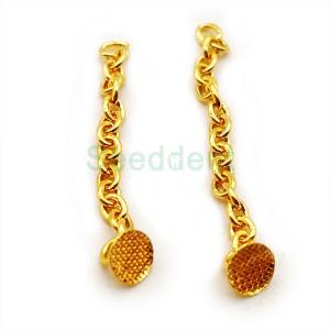 Best Orthodontic Round Mesh Base Gold-plating Lingual Button Chain / Orthodontic Golden Lingual Button Chain SE-O109 wholesale