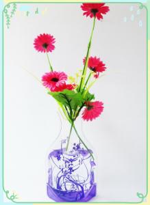 China pvc vase,  pvc flower vase,  foldable flower vases, measure H29.5*17*11cm on sale