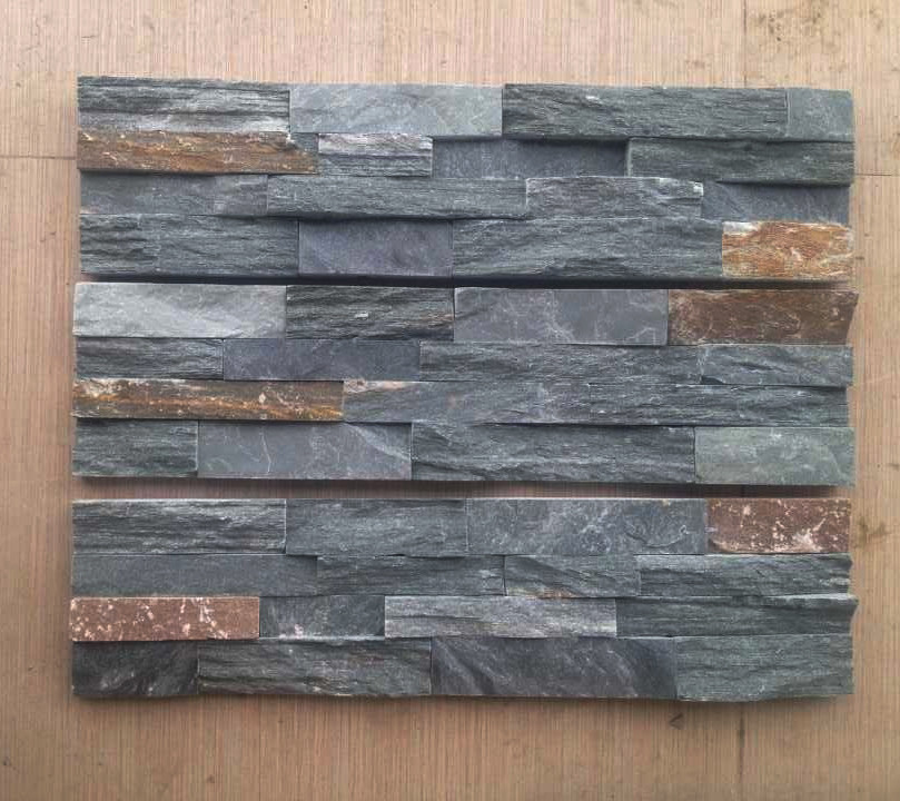 Cheap 2.5-3cm Thickness Gray Slate Stacked Stone Veneer Panels for sale