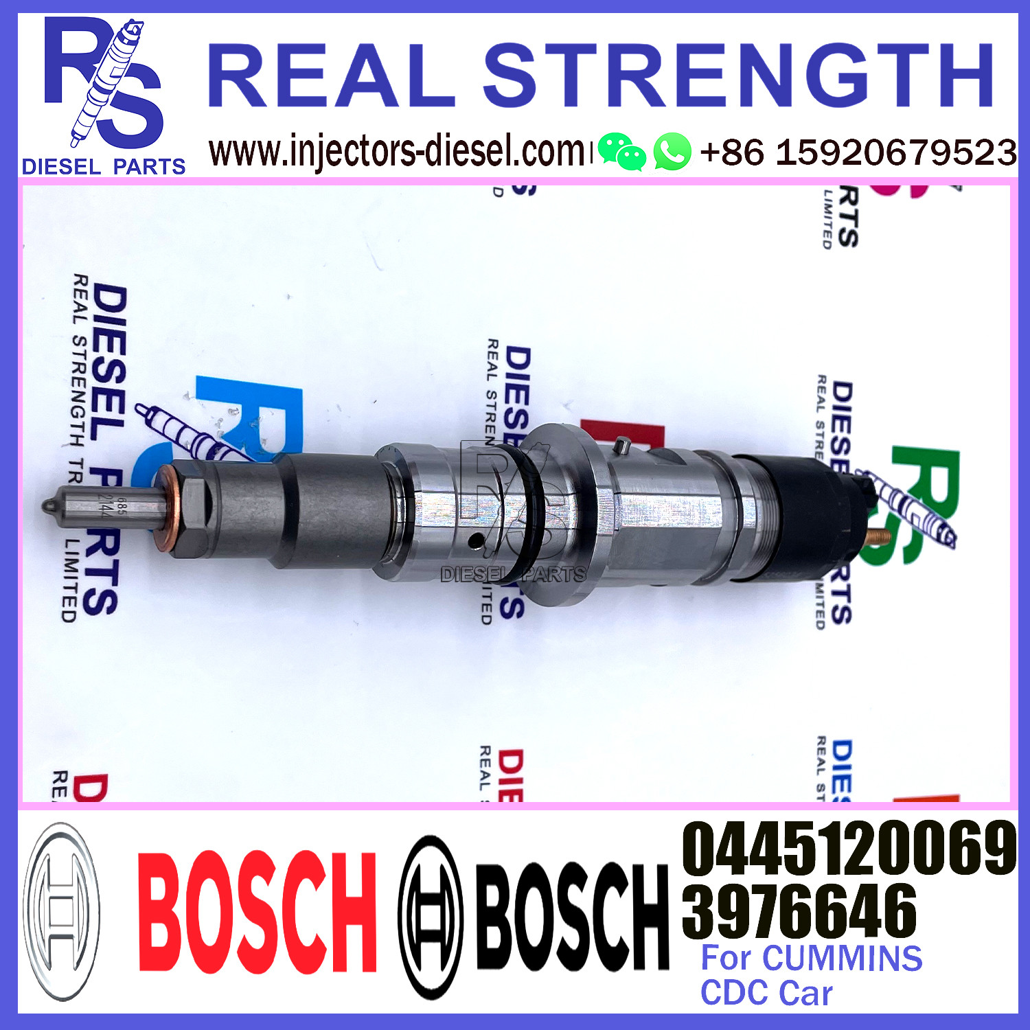 China Common rail assembly diesel fuel injector 0445120065 0445120068 0445120069 3976646 For CUMMINS Diesel Engine on sale