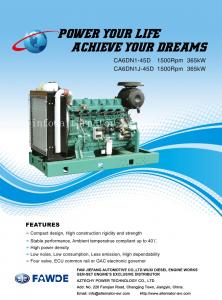 Best 332KW-365KW 6DN Series of FAW Diesel Engine wholesale