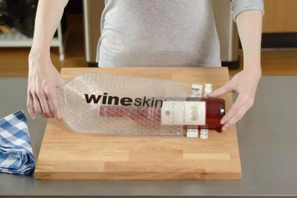 NEW PVC Plastic Protective Wine Bubble Skin Bag for Wine Bottle Protector. transprent PVC Material