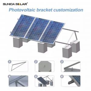 China Aluminum SUS304 Solar Panel Bracket Dual Axis Solar Tracker Roller Mounting Bracket on sale