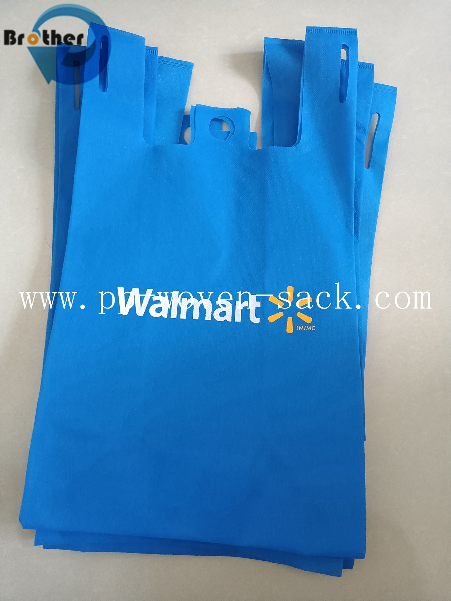 Custom Eco-Friendly Reusable Vest T Shirt Nonwoven Warmart Tote Grocery Market Shopping Carry Gift PP Non Woven Bags
