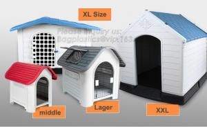China outdoor kennel for large dog house Eco friendly dog kennels crates plastic houses, Large Dog Outdoor Plastic Dog House on sale