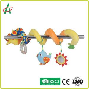 Best Soft boa Spiral Pram Toy 68cm*35cm With Plush Duck And Mirror wholesale
