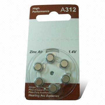 Cheap A312 battery Hearing aid battery Zinc Air battery 312 battery for sale