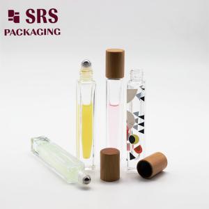 Best SRS empty square shape thick wall 10ml custom glass roll on bottle wholesale