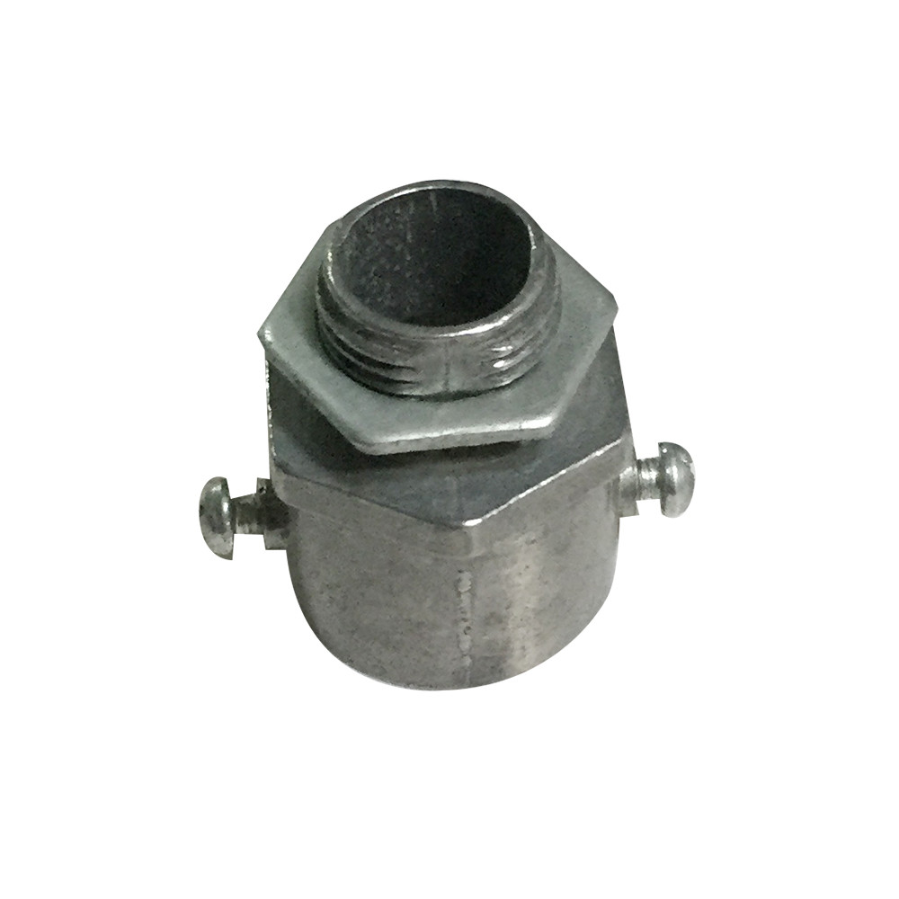 China Aluminum Material Malaysia Using GI Flexible Conduit Adaptor 20mm 25mm Two M4 Screws With Steel Locknut on sale