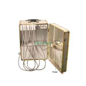 Best Golden Portable Dental Unit with Air Compressor &amp; Saliva Ejector / Dental Equipment SE-Q040 wholesale