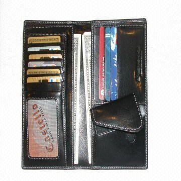 Cheap Women's Leather Long Wallet with Removable Coin Pouch for sale