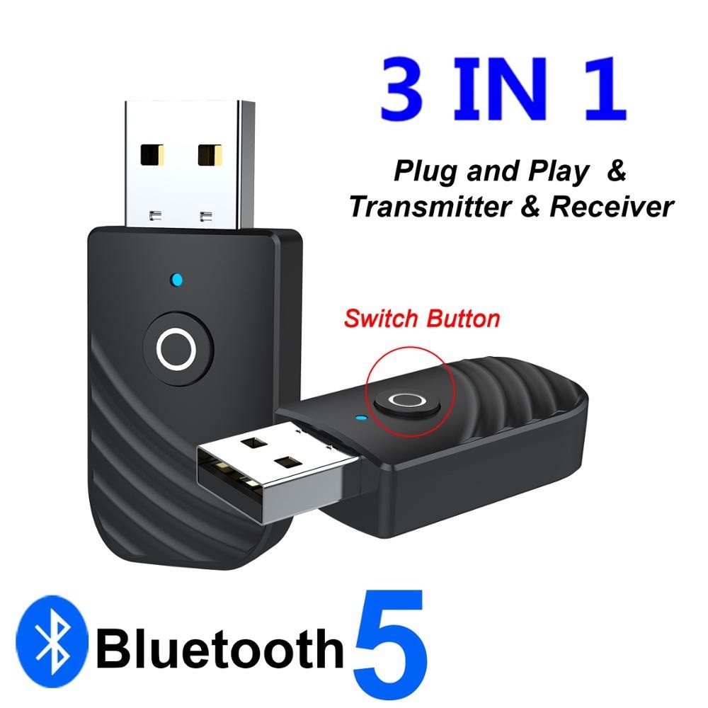 China TV PC Wireless USB Bluetooth Adapter 5.0 with 3 in 1 Audio Receiver Transmitter 3.5mm on sale