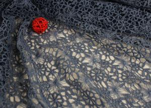 China Flower Dying Lace Fabric Water Soluble Polyester Guipure Lace Fabric By The Yard on sale
