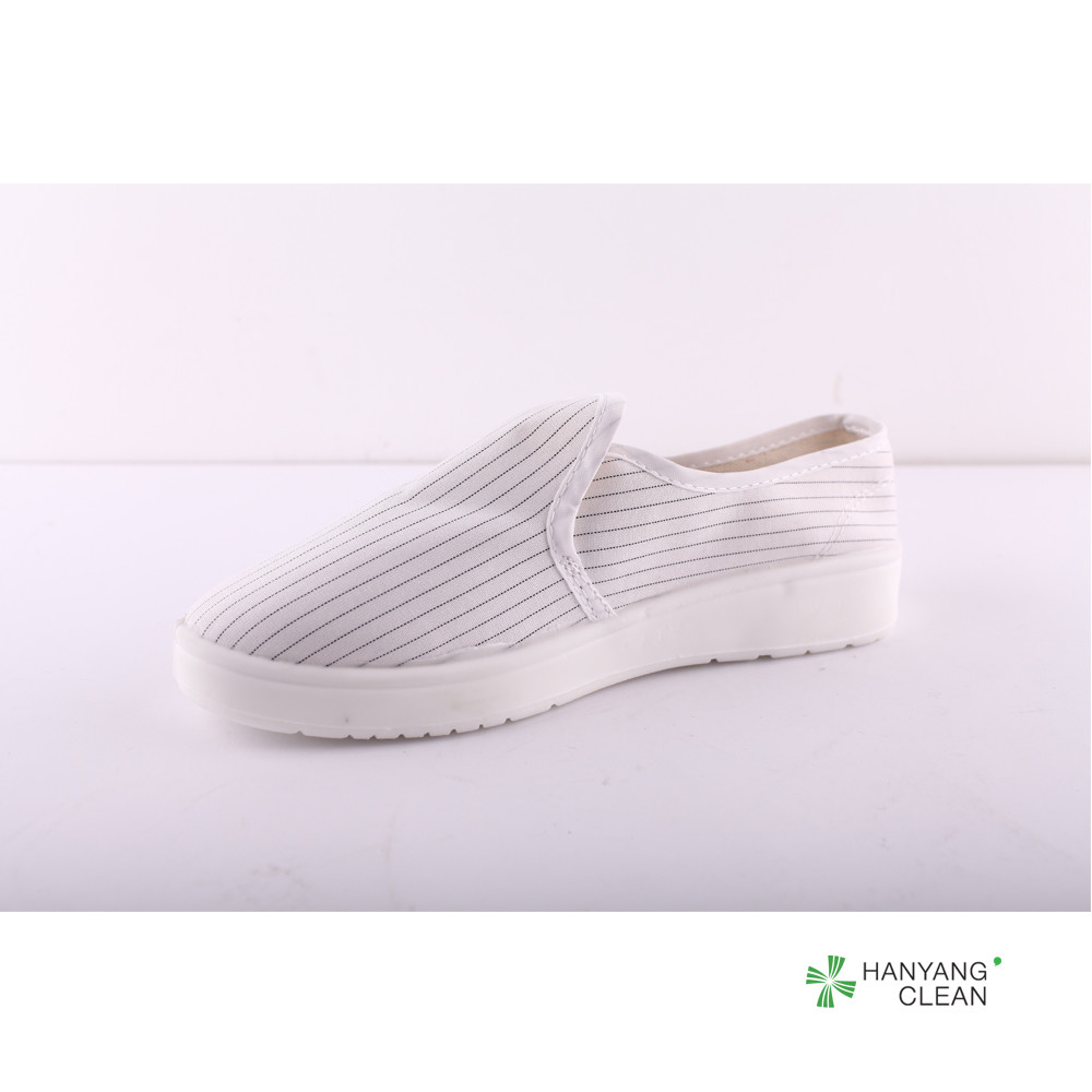 Best Quality PU Sole White Canvas Cleanroom Antistatic ESD Safety Work Shoes wholesale
