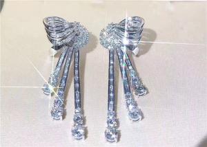 Best High End Personalized 18K White Gold Diamond Earrings For Women wholesale