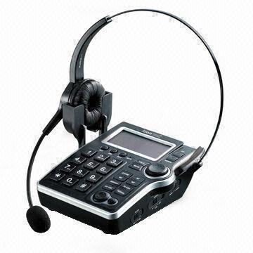 China Caller ID Phone with Speaker and Noise-canceling Headset on sale
